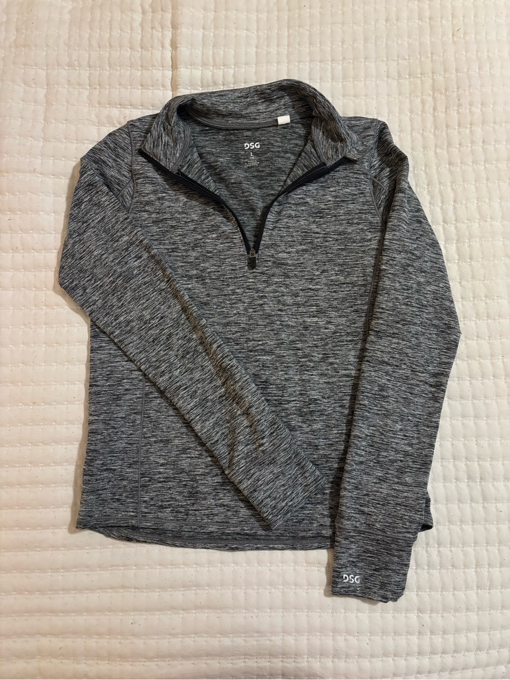 DSG Heather Gray Half-Zip Performance Sweater